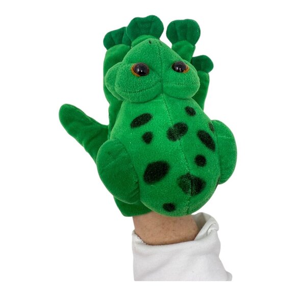 Plush Creations Green Spotted Frog Glove Puppet Stuffed Animal Plush Toy 1993 - Picture 9 of 9
